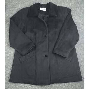 Forecaster of Boston Coat Womens 10 Black Wool Overcoat Vintage Dressy Outerwear